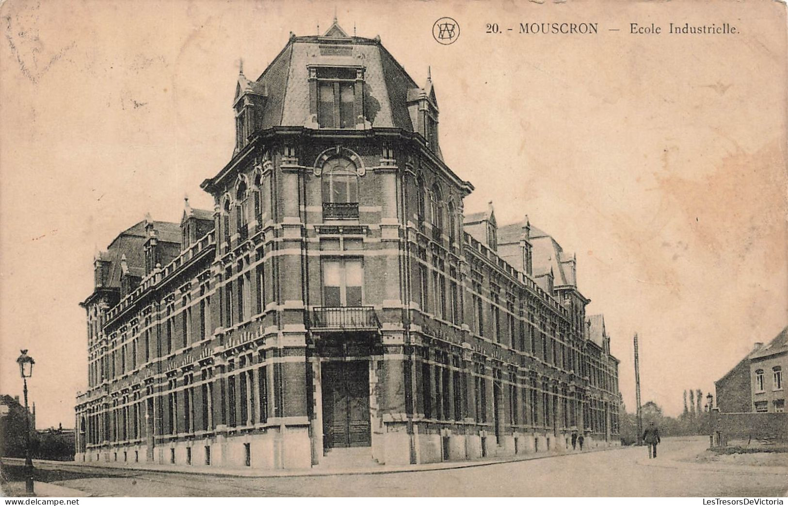 BELGIQUE - Mouscron - Vue Générale De L'école Industrielle - Carte Postale Ancienne - Mouscron - Moeskroen