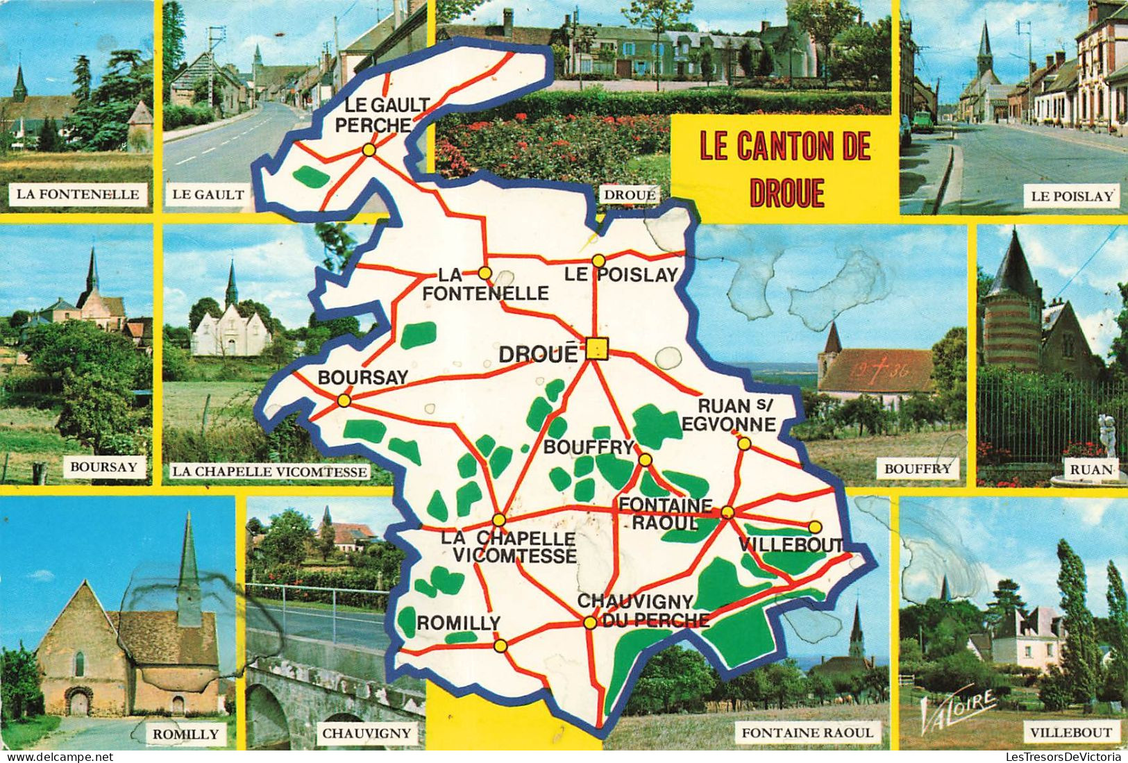 FRANCE - Le Canton De Droué - Carte Géographique - Carte Postale - Vendome