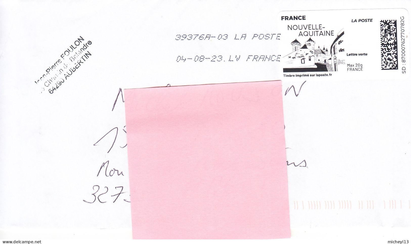 Timbre Personnalisé-FRANCE-Nouvelle Aquitaine - Sellos Imprimibles (Montimbrenligne)