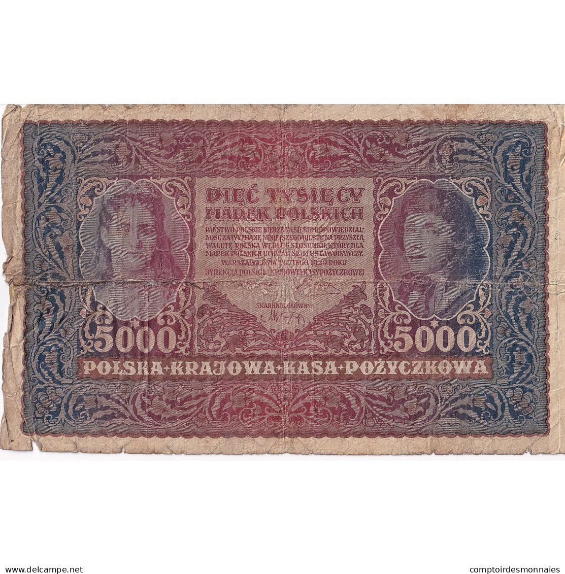 Pologne, 5000 Marek, 1920, 1920-02-07, KM:31, AB - Pologne