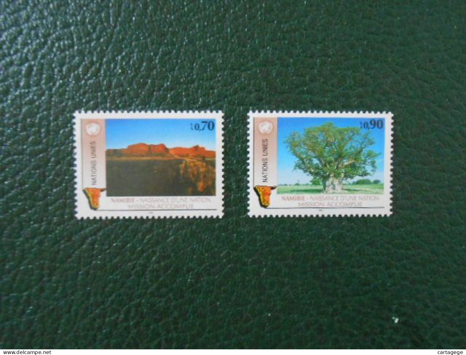 NATIONS-UNIES GENEVE YT 206/207 NAMIBIE - NAISSANCE D'UNE NATION** - Unused Stamps