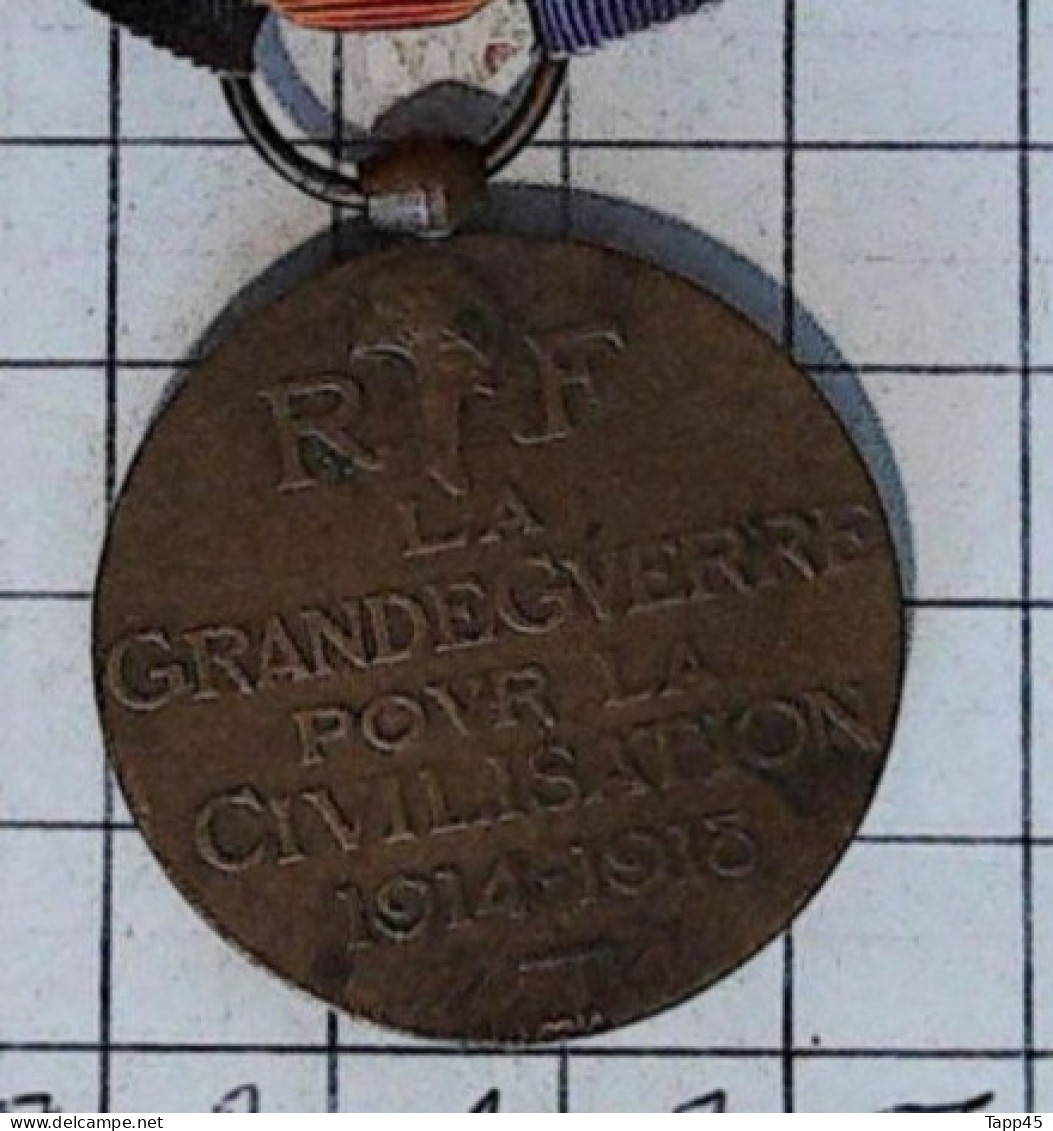 Médaille > Grande Guerre pour la Civilisation 1914 1918 > Réf:Cl Belge  Pl 1/ 3