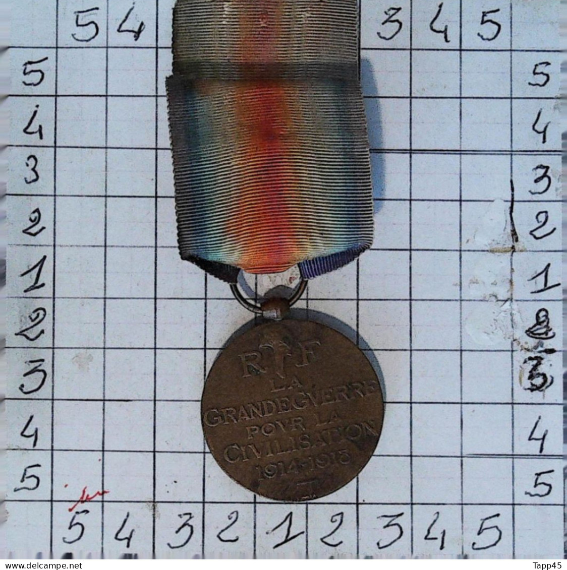 Médaille > Grande Guerre pour la Civilisation 1914 1918 > Réf:Cl Belge  Pl 1/ 3