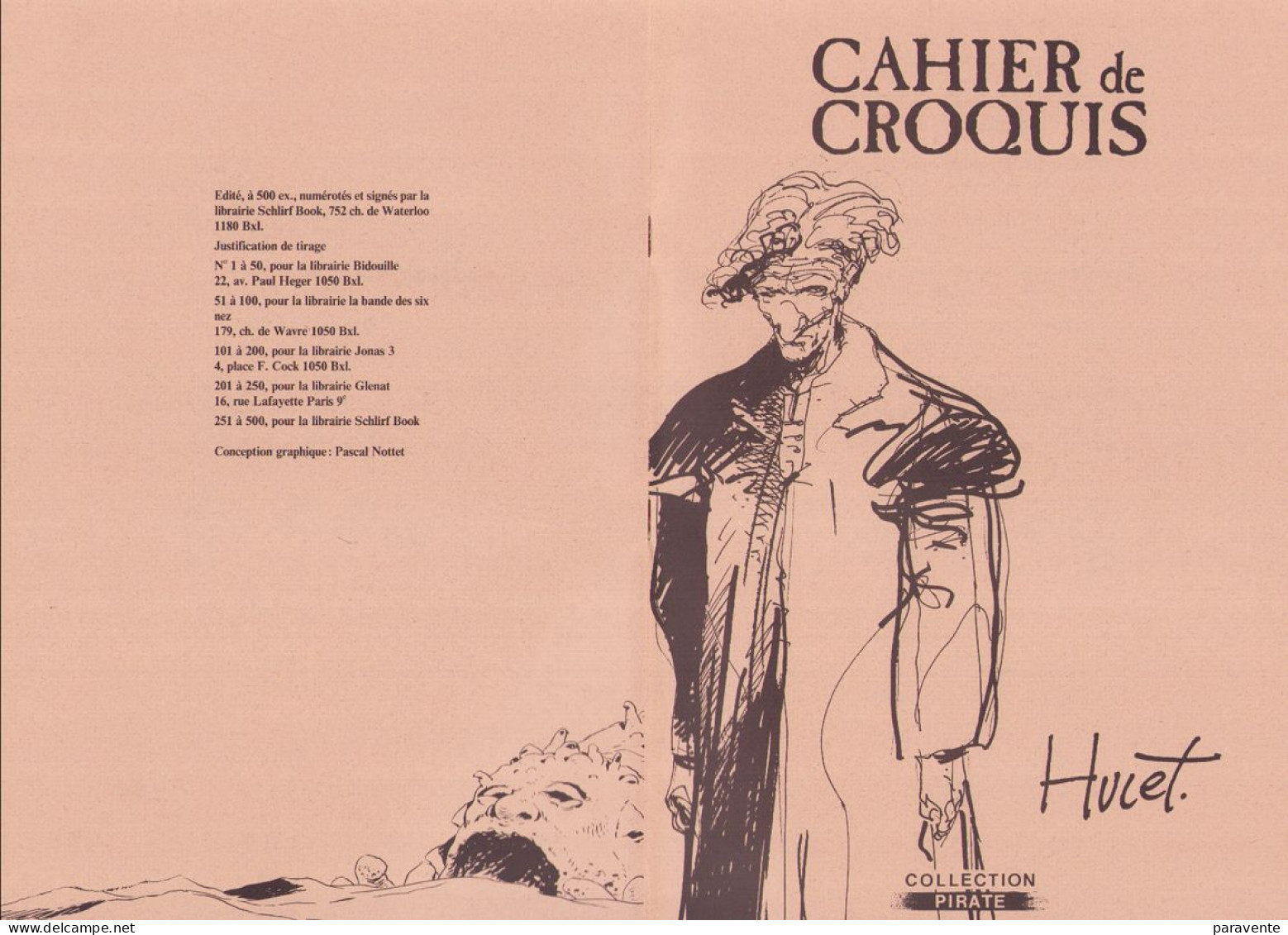 Carnet De Croquis De HULET Pour Librairie SCHLIRFBOOK - Portfolios