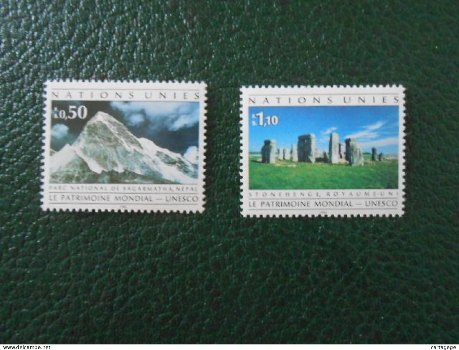 NATIONS-UNIES GENEVE YT 222/223 TRESORS DU PATRIMOINE MONDIAL** - Unused Stamps