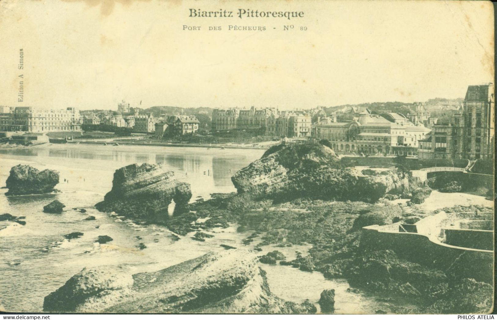 Guerre 14 CPA Et CAD Biarritz 19 11 1914 Cachet Le Destinataire N'a Pu être Atteint En Temps Utile - Guerra De 1914-18