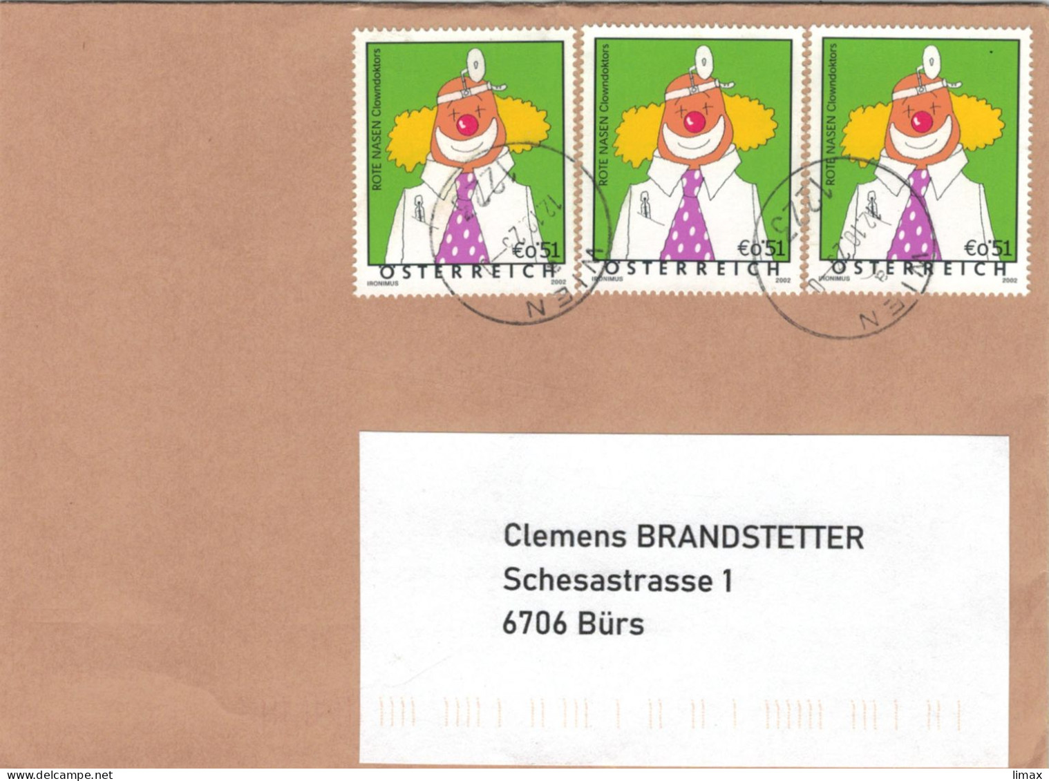 1223 Wien 2023 Rote Nasen Clowndoctors - MeF 3x - Covers & Documents