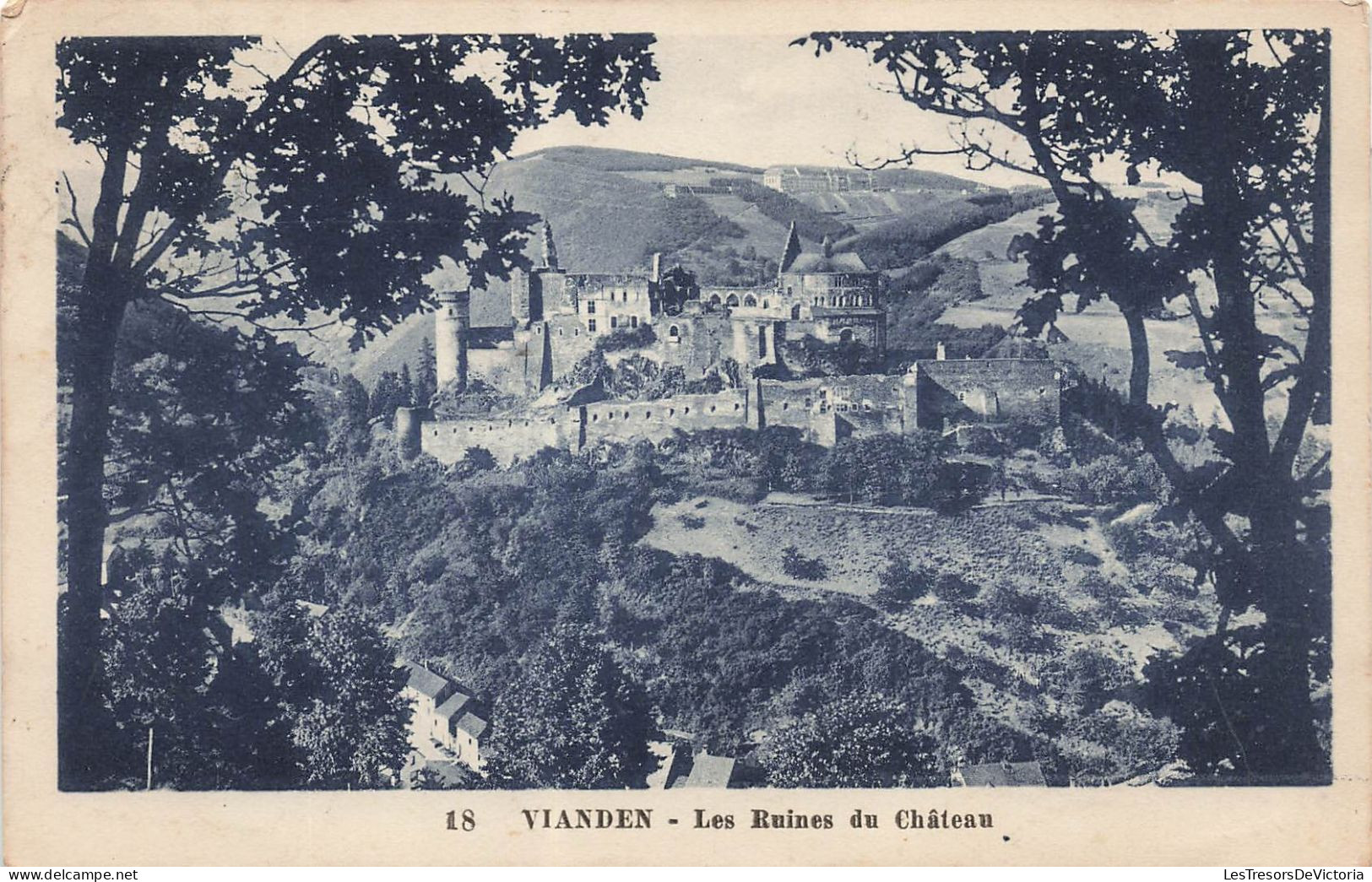 LUXEMBOURG - Vianden - Les Ruines Du Château - Vue Générale  - Carte Postale Ancienne - Vianden