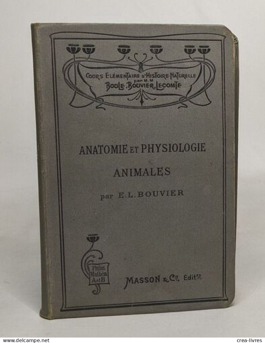 Anatomie Et Physiologie Animales - Classes De Philosophie Et De Mathématiques A Et B - Non Classés