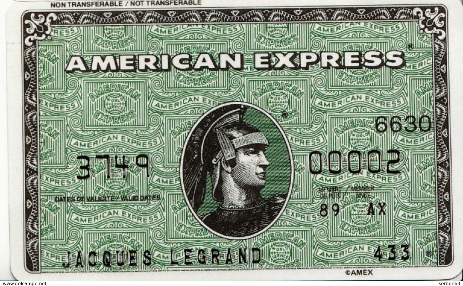 1 SPÉCIMEN VRAIE FAUSSE MONNAIE CARTE AMERICAN EXPRESS DÉPLIANT 16X10cm SUR 2 FACES DOCUMENT PUBLICITAIRE FICTIF - Fictifs & Spécimens