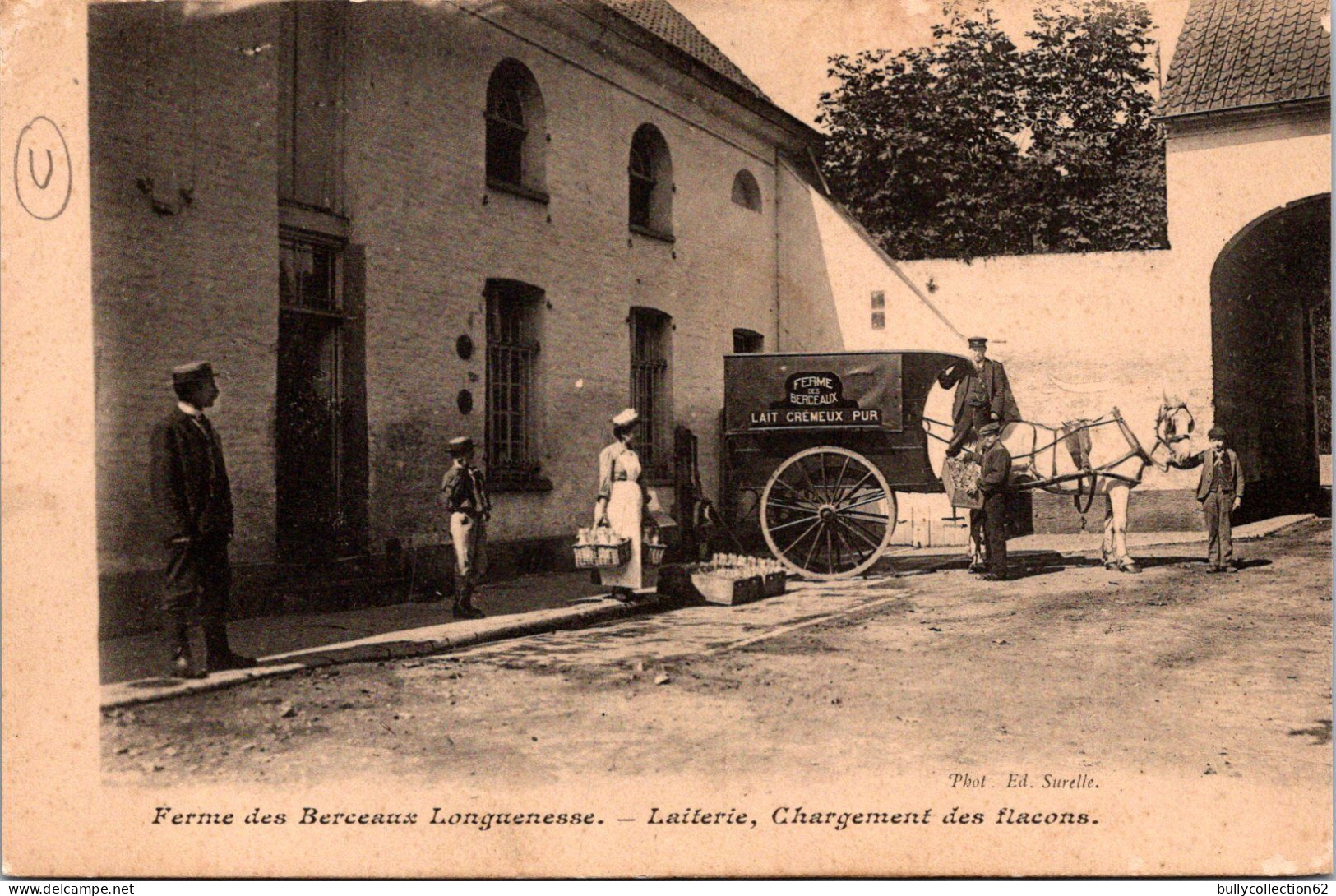 CPA - SELECTION  -  LONGUENESSE  -  Ferme Des Berceaux . Laiterie, Chargement Des Flacons. - Longuenesse