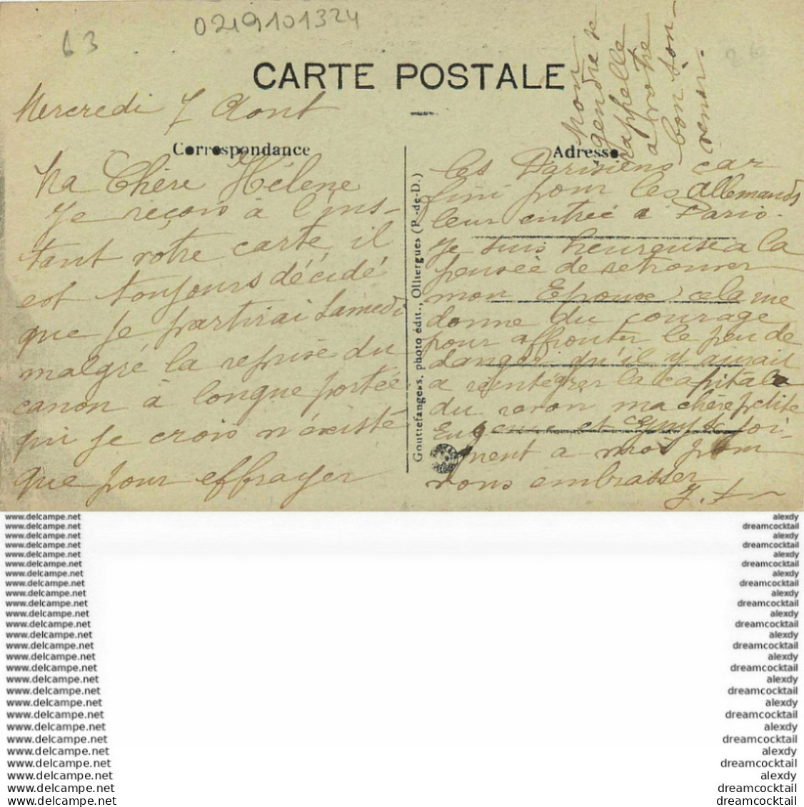 Promotion Club 2 X Cpa 63 CUNLHAT. Château De Chalendras Chalendrat Et La Ville Vers 1920... - Cunlhat