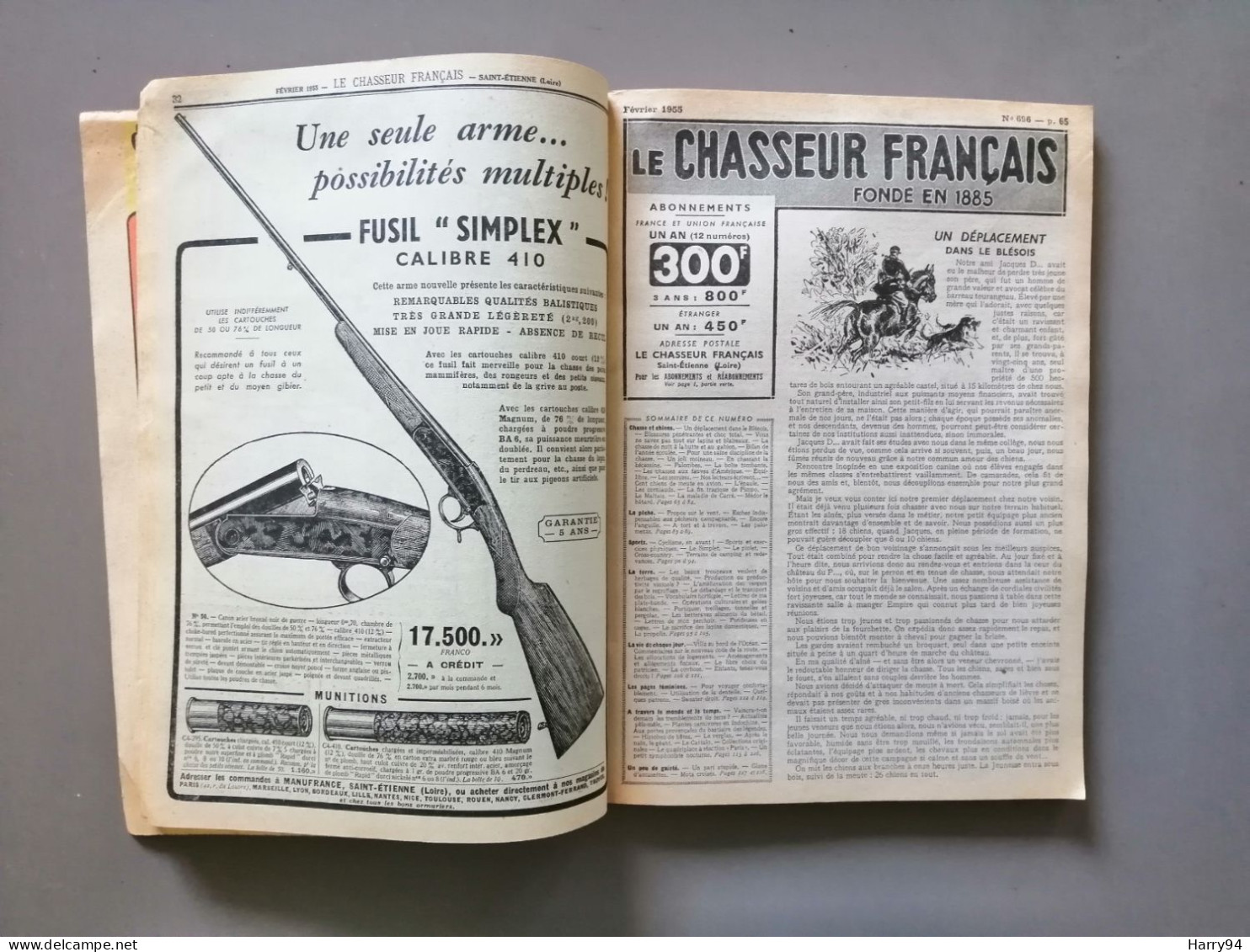 Le Chasseur Français N° 696 Février 1955 - Caza/Pezca