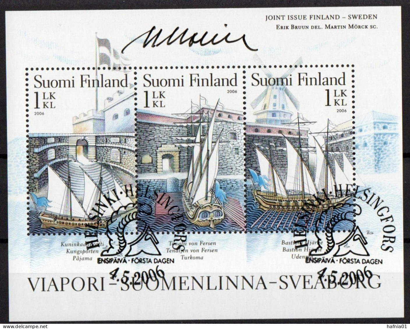 Martin Mörck. Finland 2006. Fortress Suomenlilla.. Michel 1758 - 1800 MNH. Signed. - Blocs-feuillets