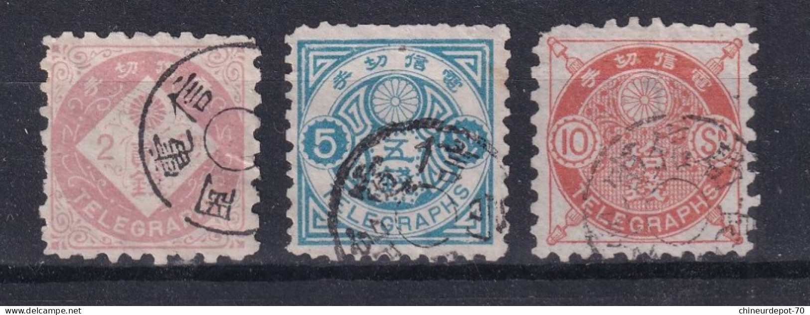 Lot D'ancien Timbres Japon Nippon Telegraphs Famine Relief Stamp Japan - Collections, Lots & Series