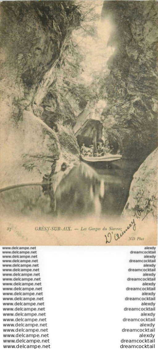 WW 73 GRESY-SUR-AIX. Embarquement Dans Les Gorges Du Sierroz 1905 - Gresy Sur Aix