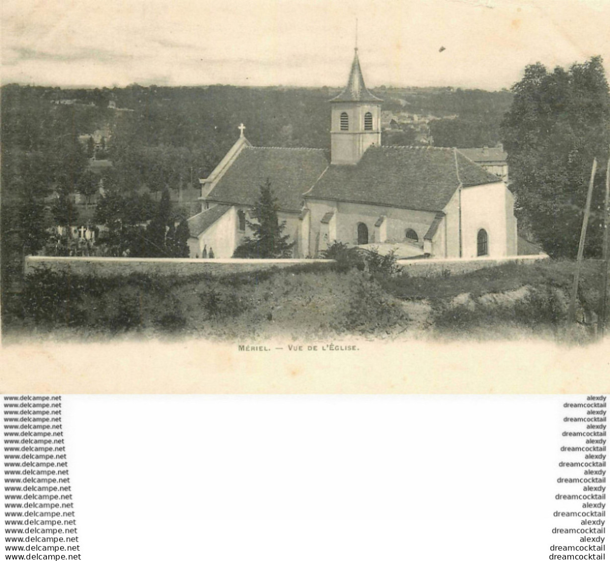 95 MERIEL. Vue De L'Eglise Vers 1900 - Meriel