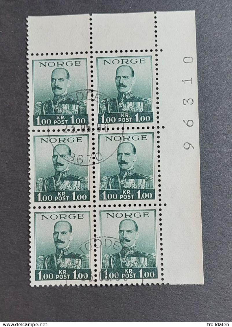 King Haakon VII 1937 , Block Of 6 - Blocs-feuillets