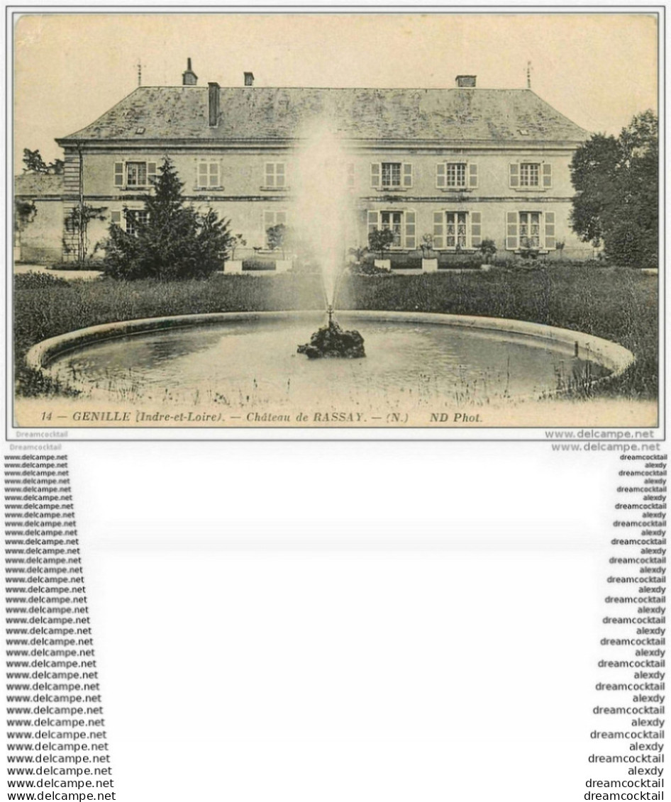 37 GENILLE. Château Rassay 1915 - Genillé