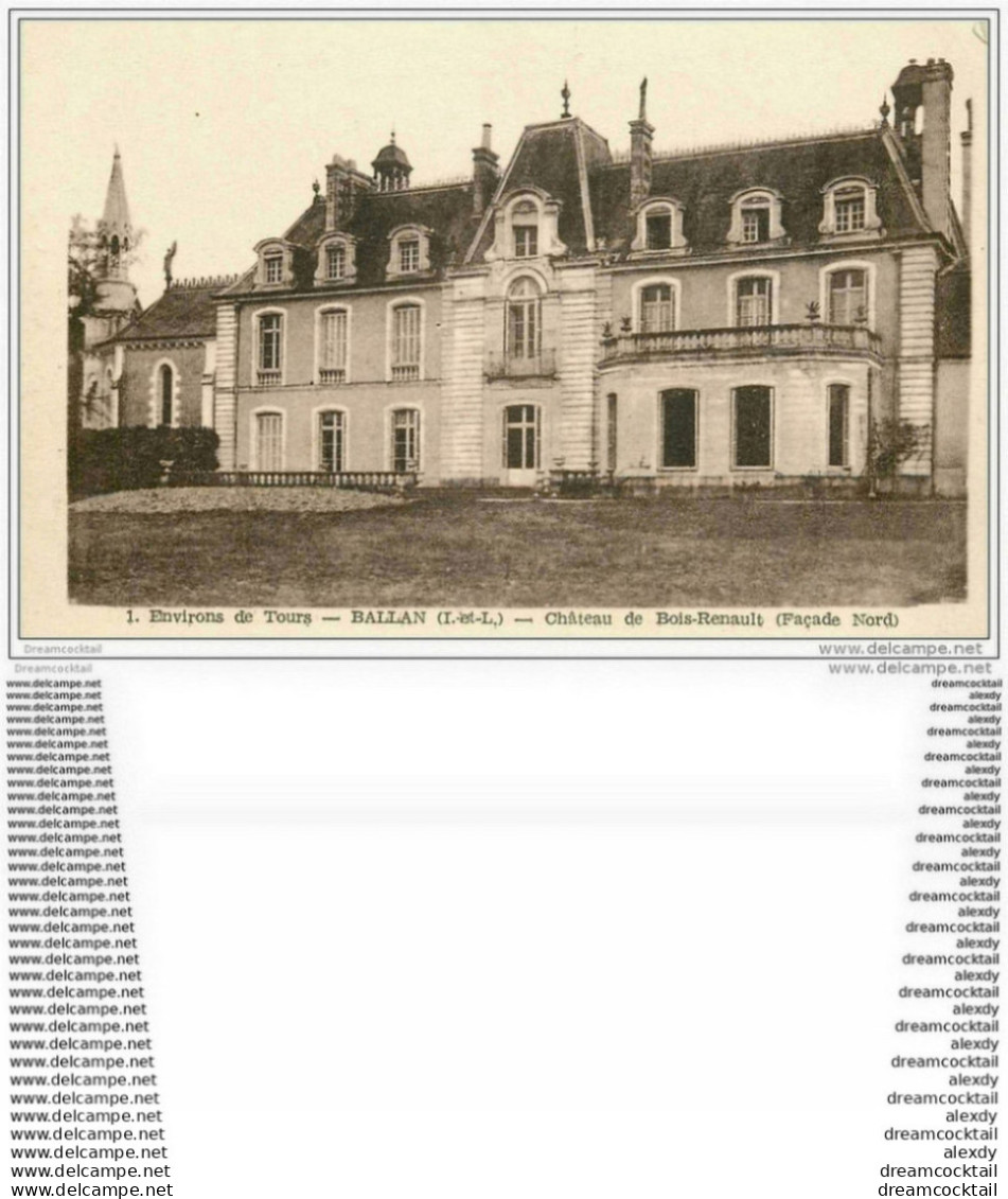 37 BALLAN. Château Bois-Renault Façade - Ballan-Miré