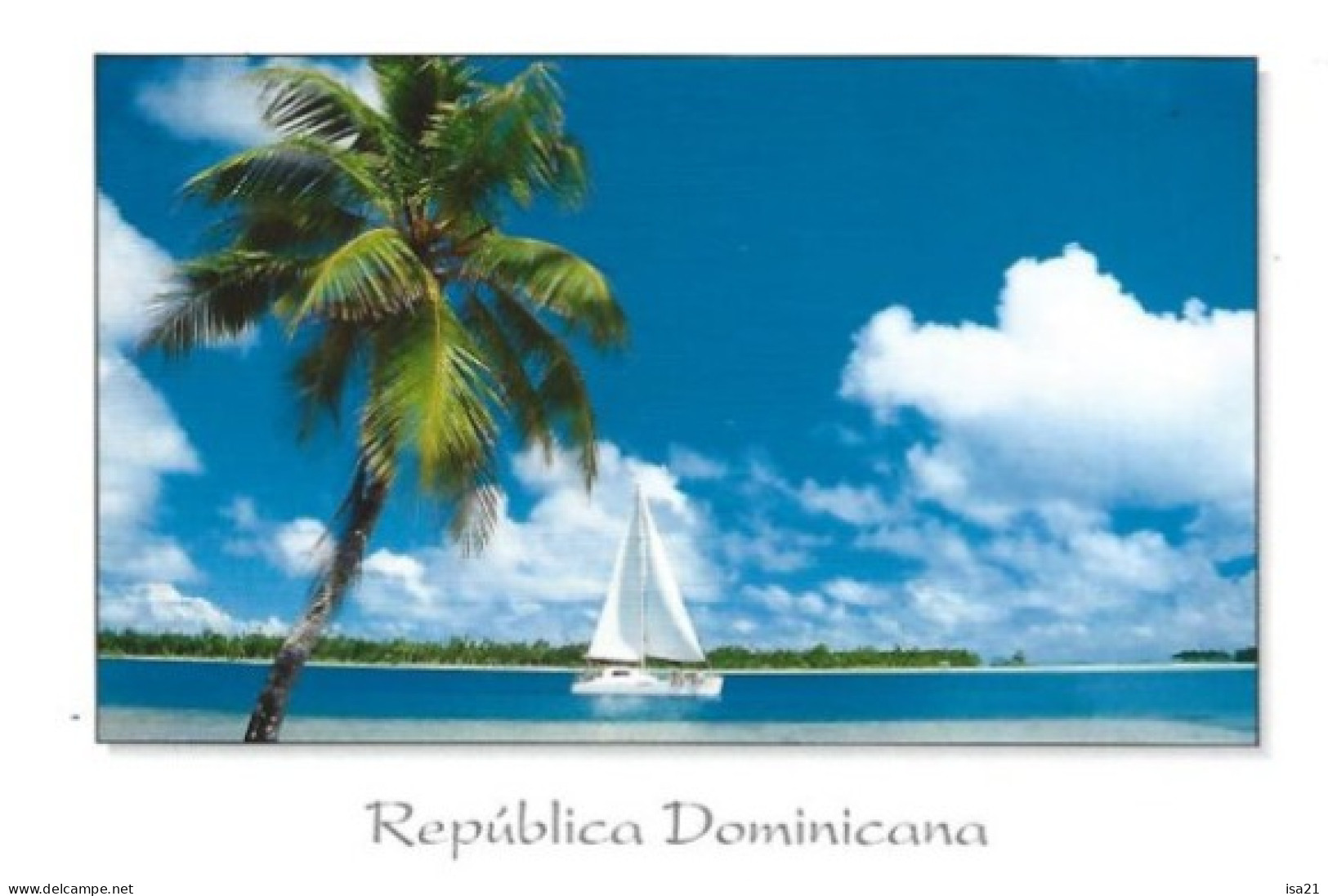 Carte Postale: Grand Format: REPUBLICA DOMINICANA: Vue De La Plage. - Repubblica Dominicana