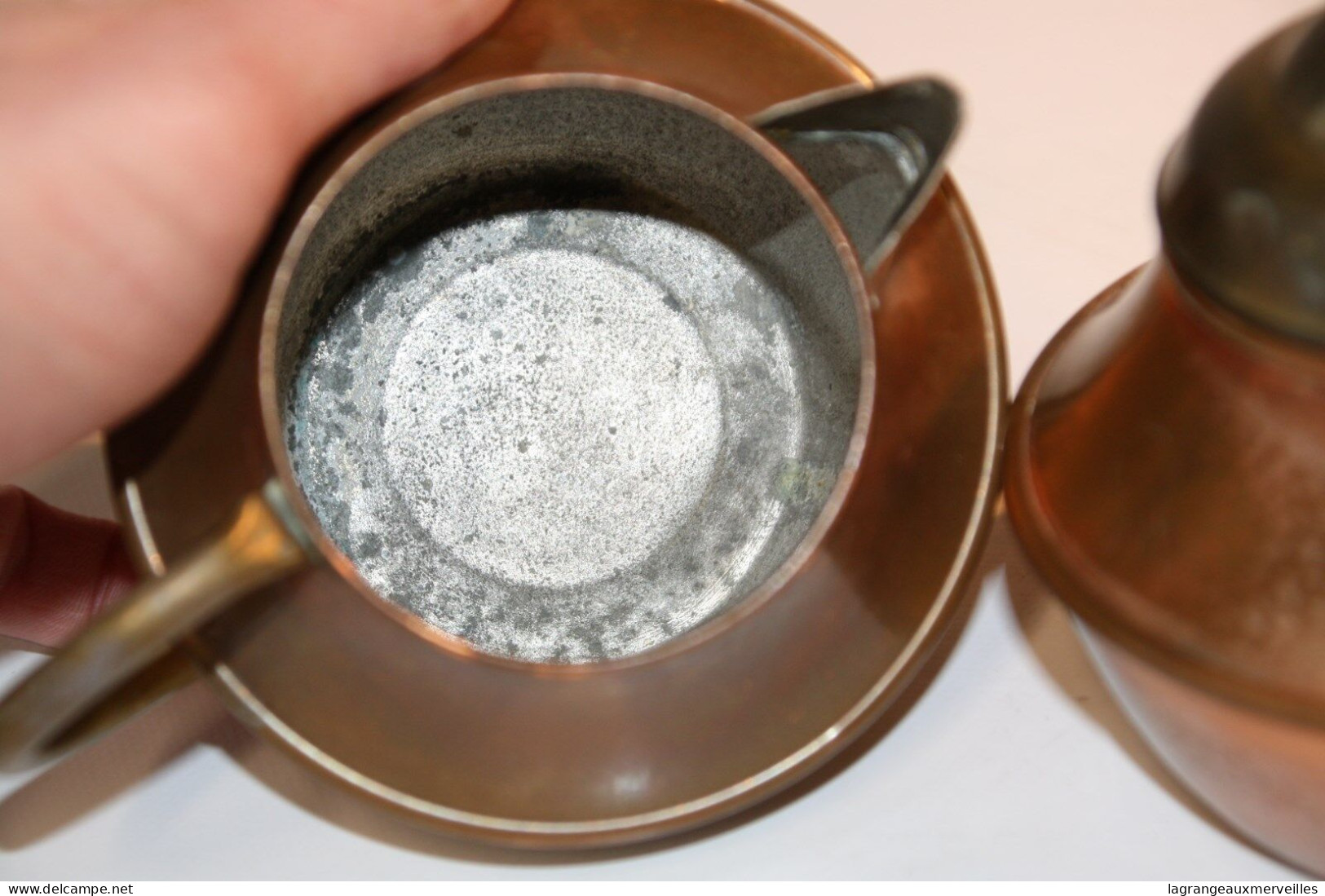 C116 Pot Au Lait Et Sucrier En Cuivre Mélangé - Demeyere - Silberzeug