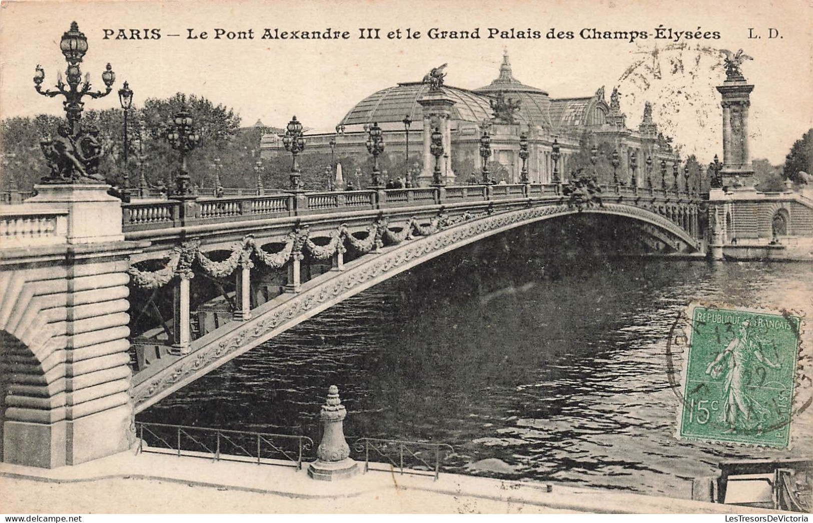 FRANCE - Paris - Le Pont Alexandre III Et Le Grand Palais Des Champs Elysées - Cartes Postales Anciennes - Champs-Elysées