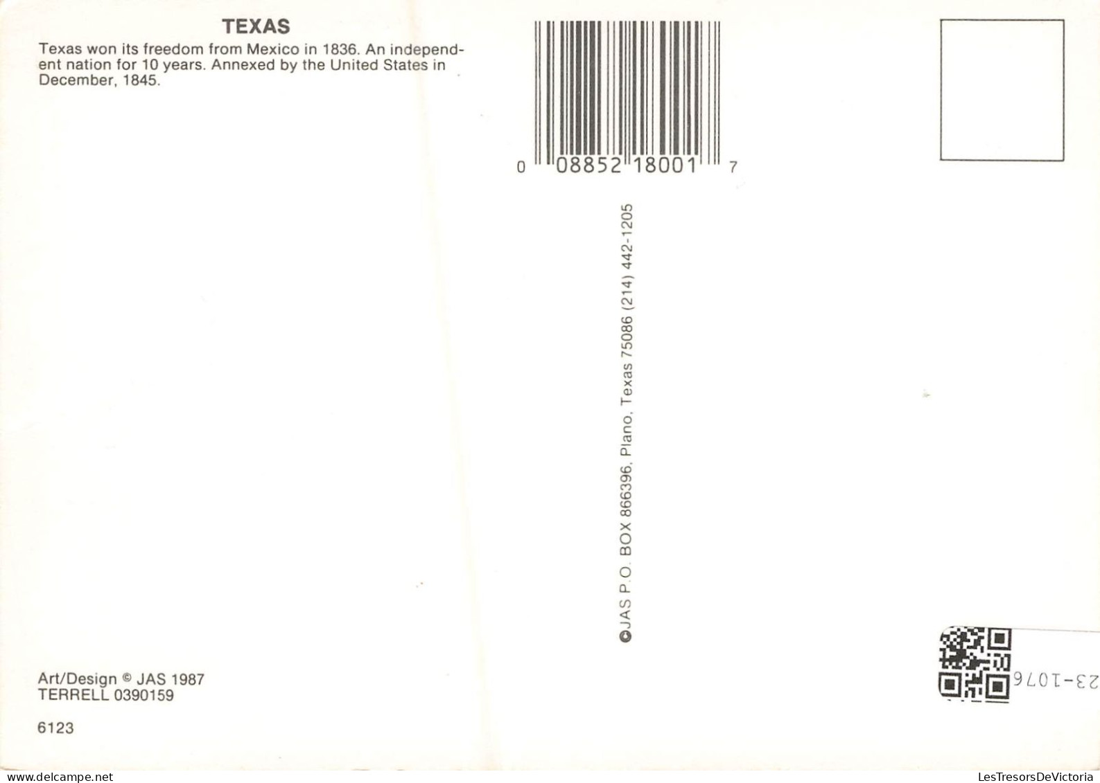 ETATS-UNIS - Texas - The Lone Star State - Carte Postale - Sonstige & Ohne Zuordnung