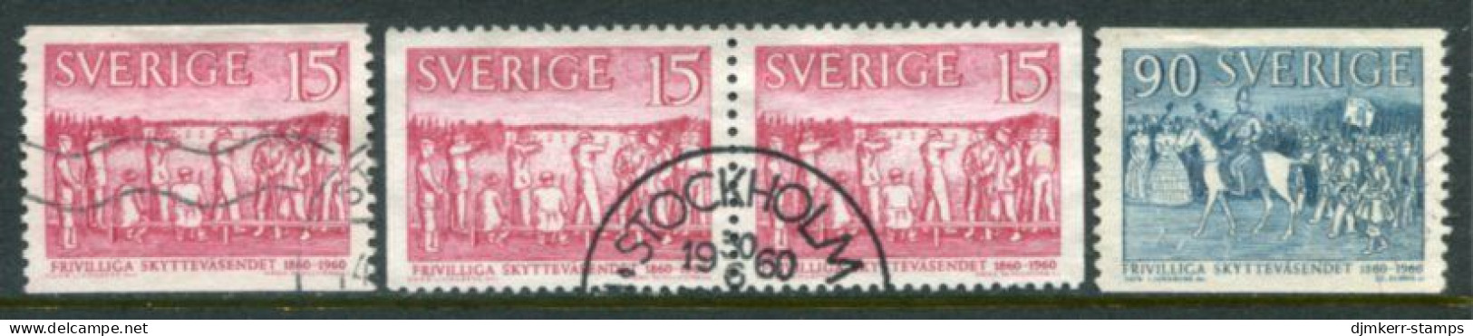 SWEDEN 1960 Shooting Movement Centenary Used.  Michel 459-60 - Usados