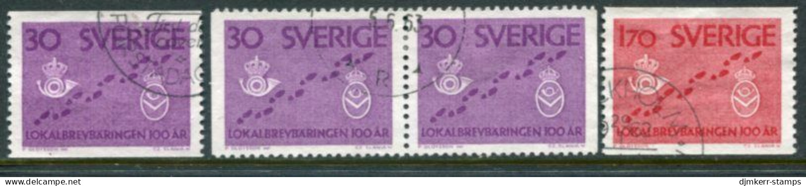 SWEDEN 1962 Centenary Of Local Postal Deliveries Used.  Michel 487-88 - Gebruikt