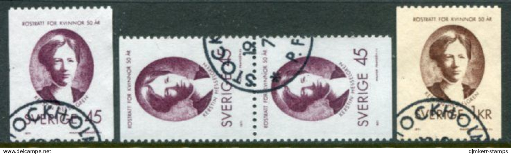 SWEDEN 1971 Women's Suffrage Used.  Michel 702-03 - Used Stamps