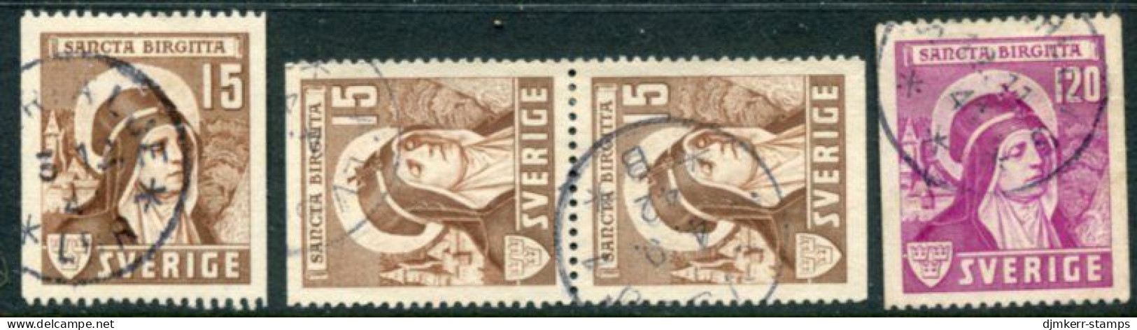 SWEDEN 1941 Canonisation Of St. Bridget Set Of 4 With Pair Used  Michel 288-89 - Usati