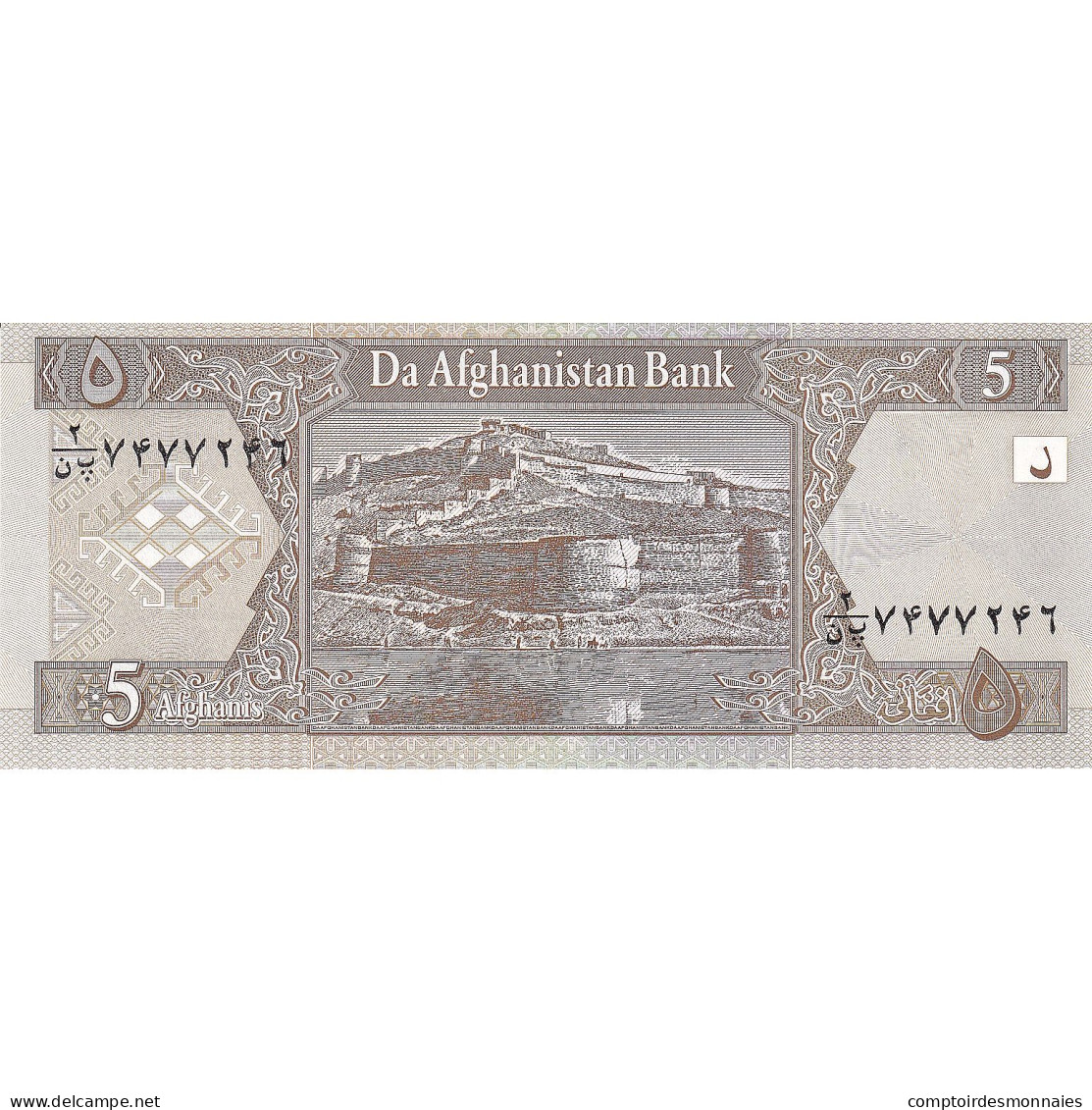 Billet, Afghanistan, 5 Afghanis, 2002, Undated, KM:66a, NEUF - Afghanistan