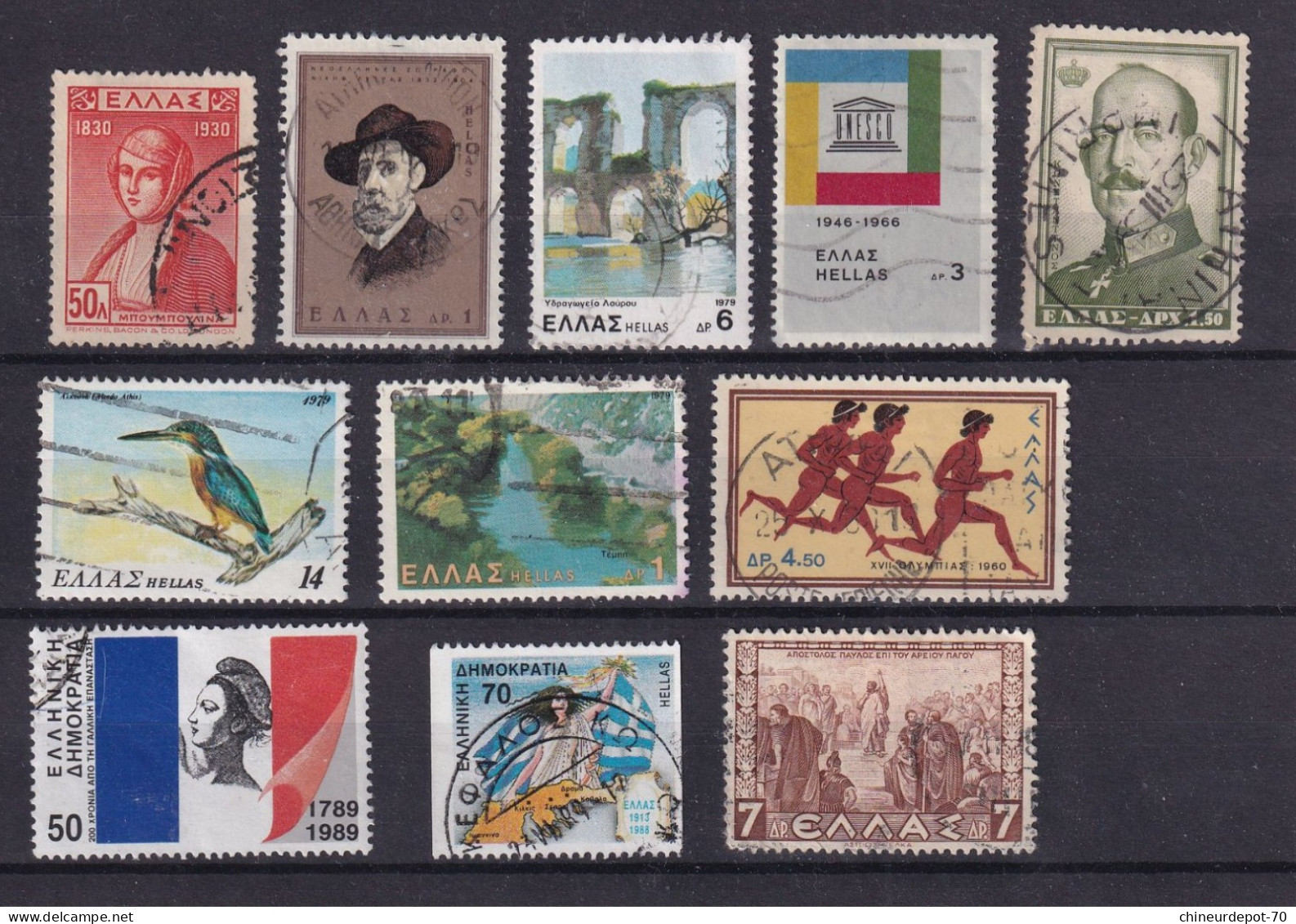 Lot De Timbres Grece Greece Divers Année - Sammlungen