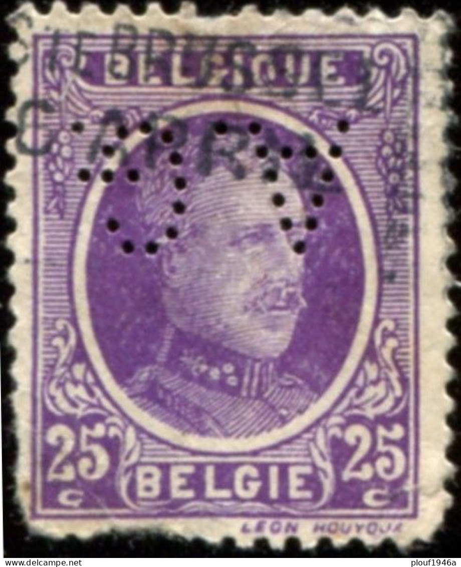 COB  198 (o)  Perfin / Perforé - 1909-34