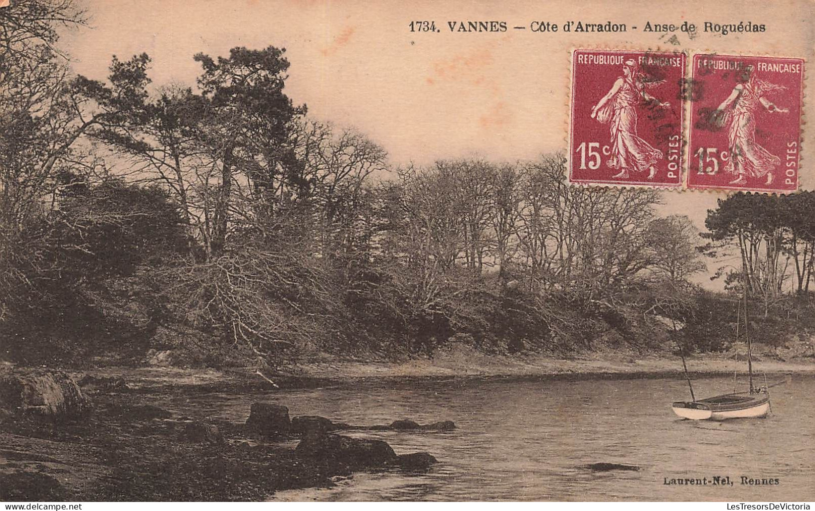 FRANCE - Vannes - Côte D'Arradon - Anse De Roguédas - Carte Postale Ancienne - Vannes