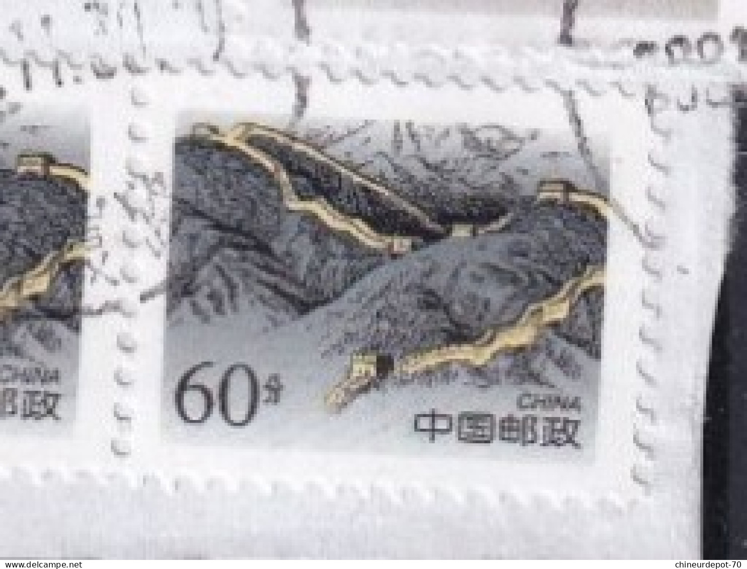 Lot De Timbres Chinois Chine China La Poste Chinoise Sur Fragement D'enveloppe - Collections, Lots & Series