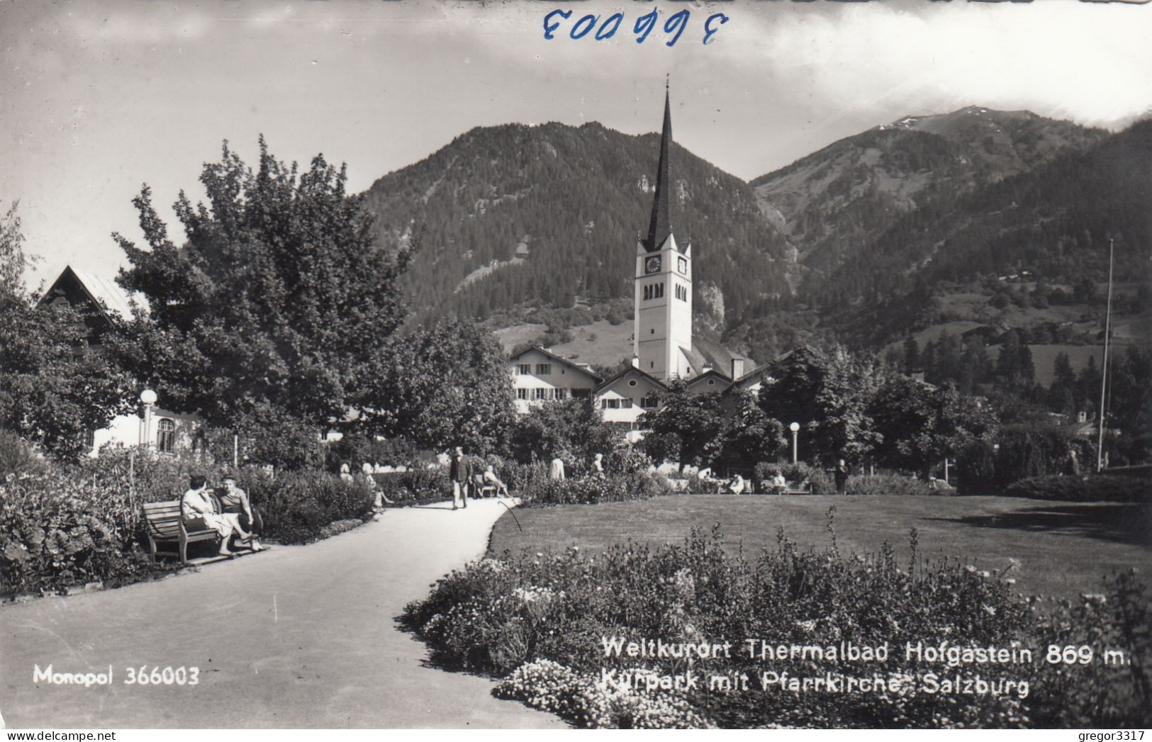 D9384) Thermalbad HOFGASTEIN - FOTO AK - Kurpark Mit Pfarrkirche - Salzburg ALT - Bad Hofgastein