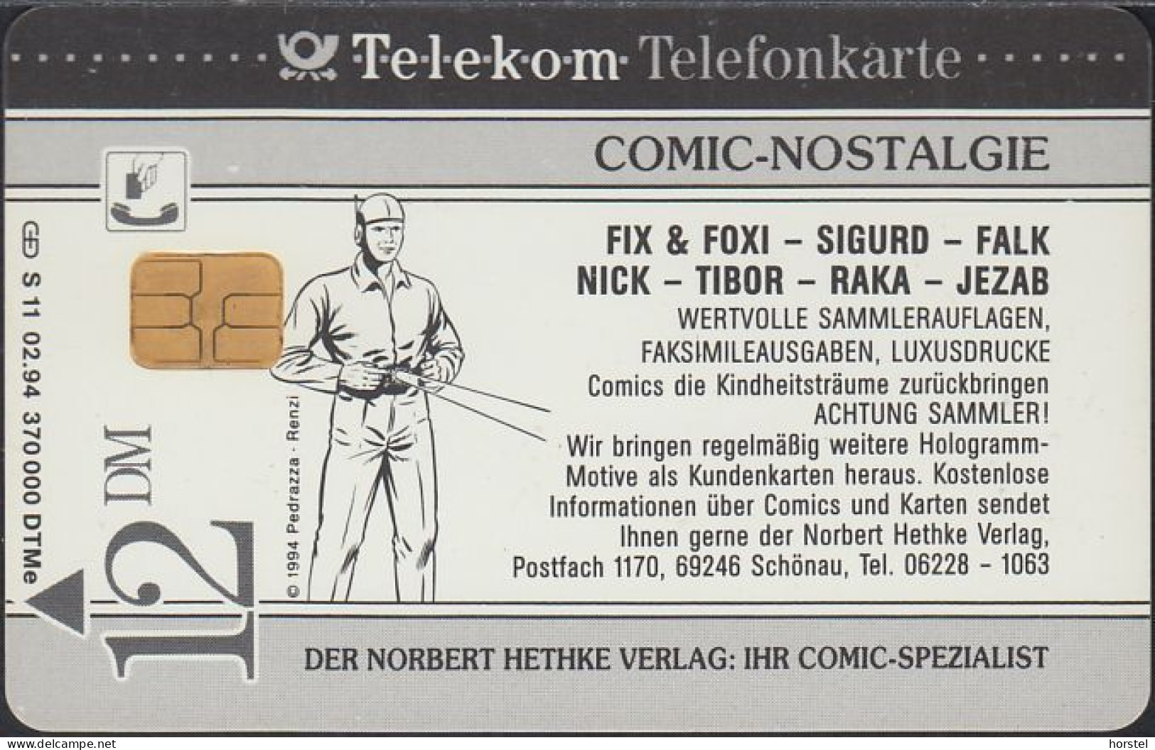 GERMANY S11/94 Comic Kunst : Fulgor - Hologrammcard - S-Series: Schalterserie Mit Fremdfirmenreklame