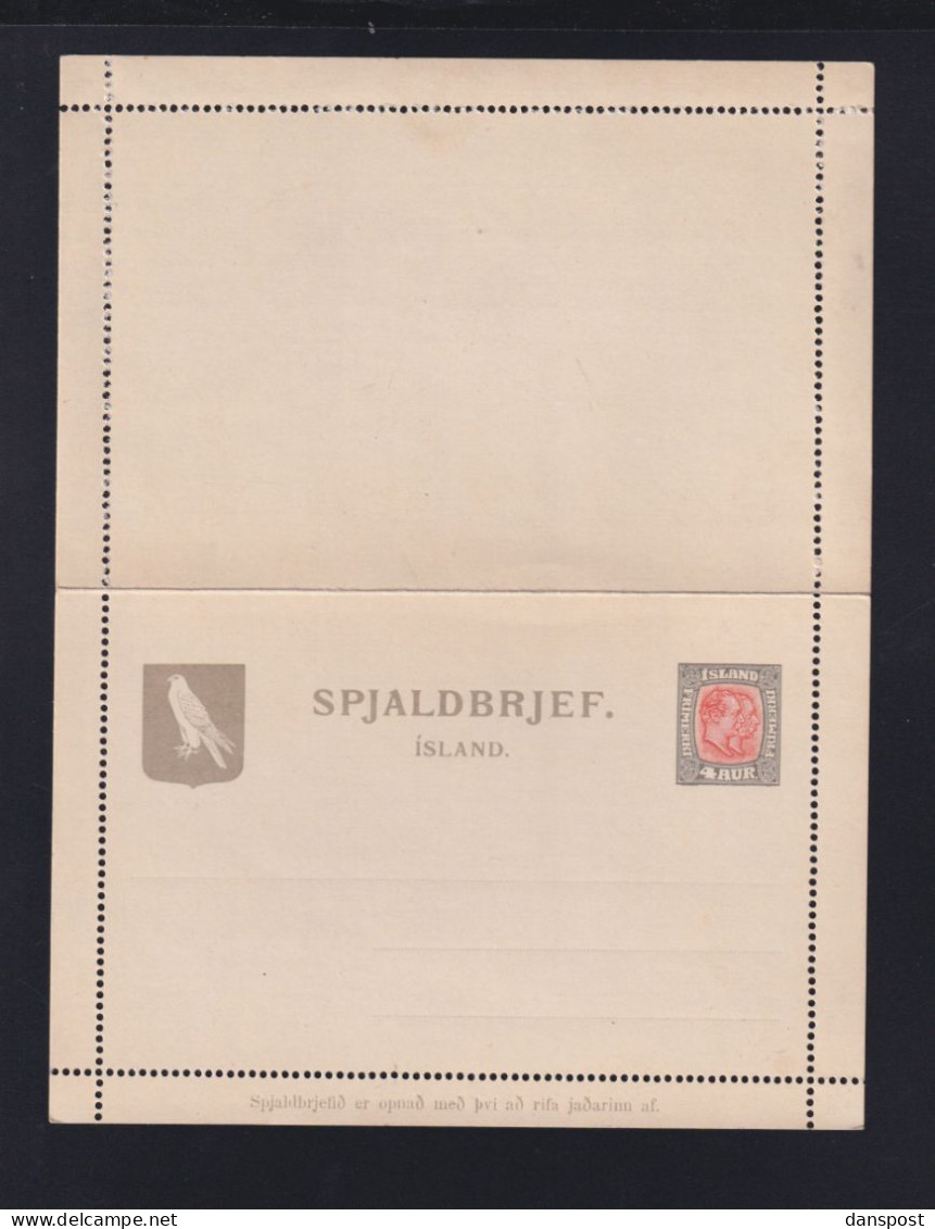 Island Iceland Kartenbrief Ungebraucht - Postal Stationery