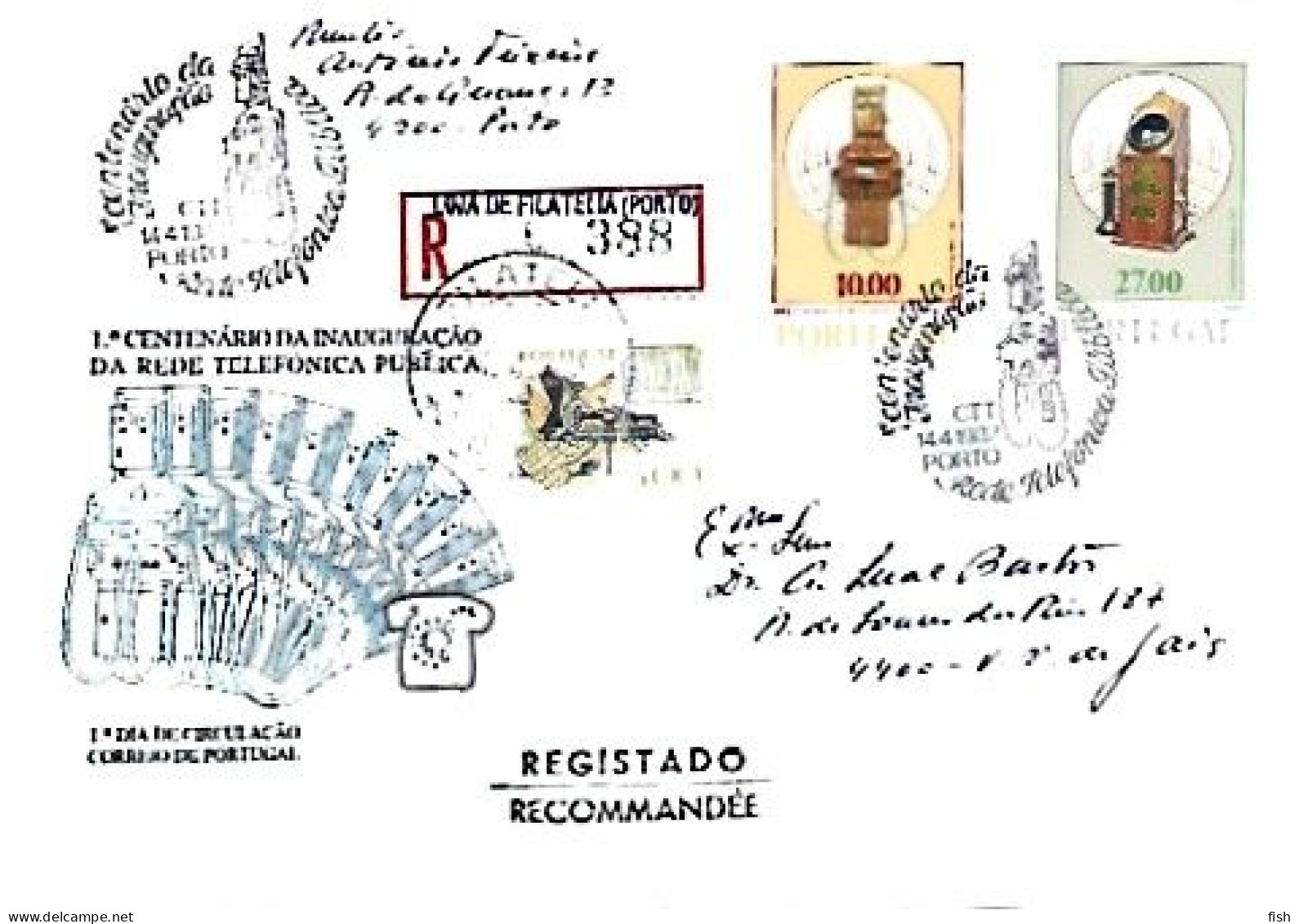 Portugal & FDC Inauguration Of The National Public Telephone Network, Porto To Vila Nova De Gaia 1982 (1567) - Poste