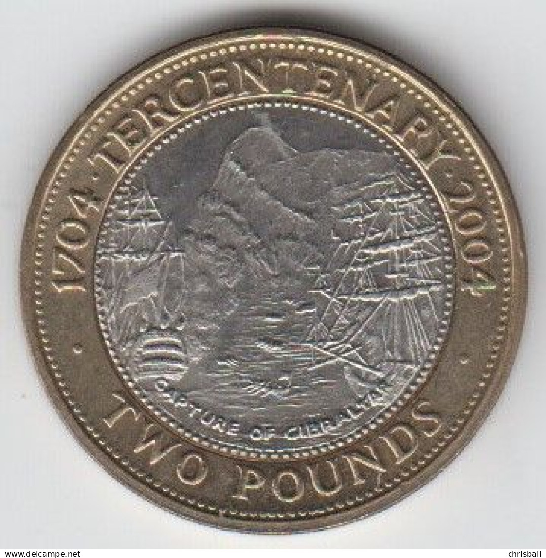 Gibraltar 2004 £2 Coin 'Tercentenary' Superb Circulated - Gibraltar