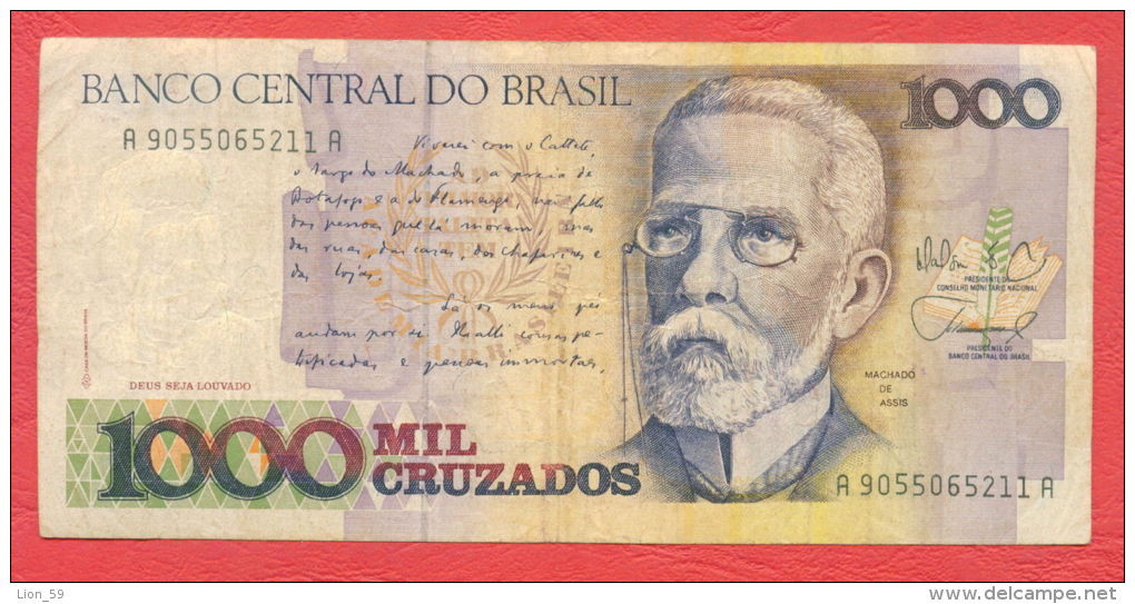 B197 / 1 000 CRUZADOS - BANCO CENTRAL DO BRASIL - Brazil Brasilien Brazilie - Banknotes Banknoten Billets Banconote - Brésil