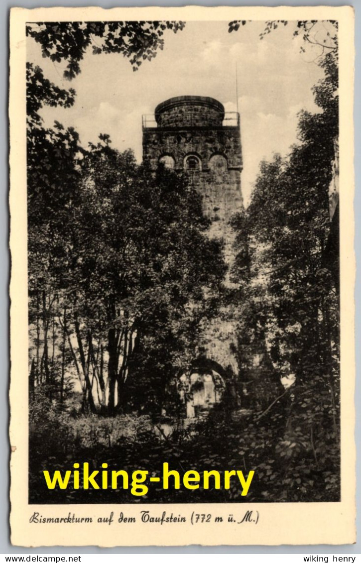 Schotten Breungeshain - S/w Bismarckturm Auf Dem Taufstein Im Vogelsberg - Mit Stempel Berggaststätte Hoherodskopf - Vogelsbergkreis