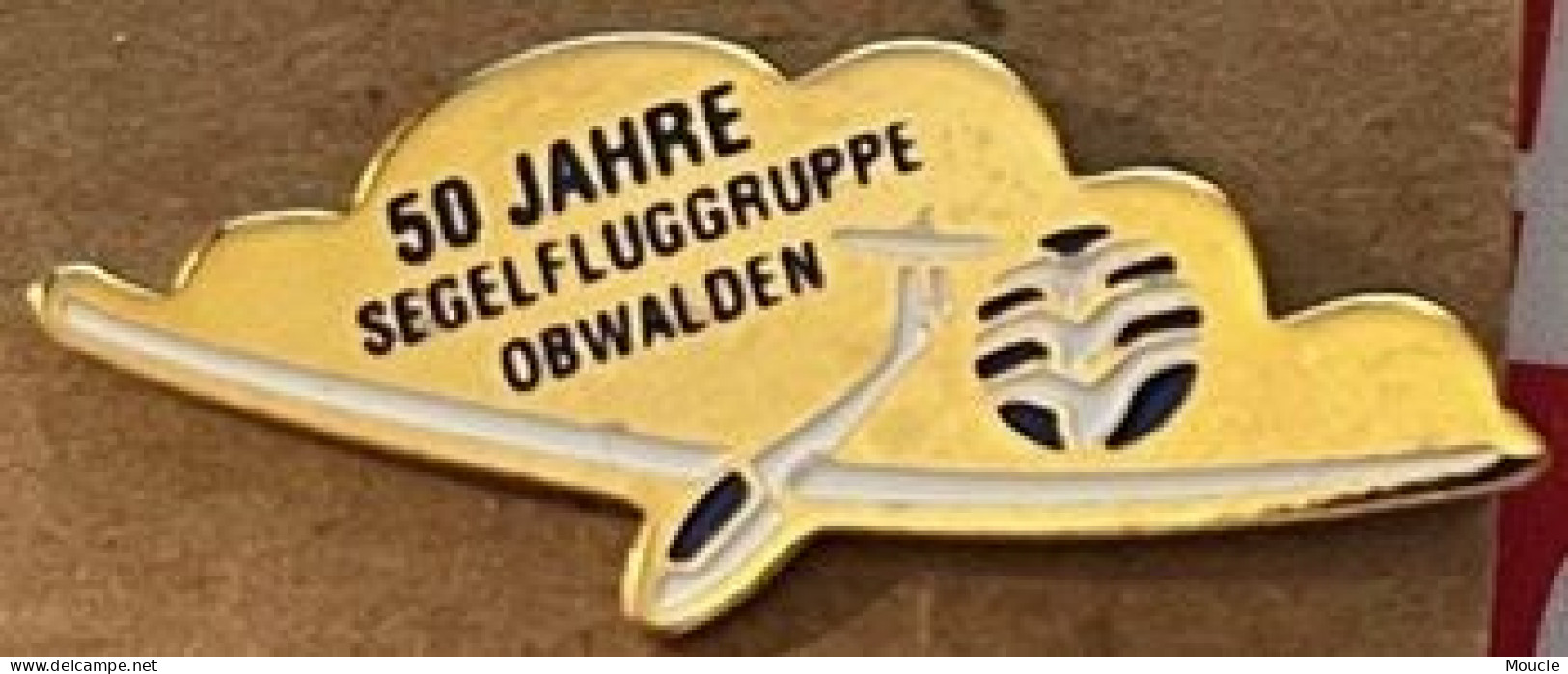 AVION - PLANE - AEREO - FLUGZEUG - 50 JAHRE SEGELFLUGGRUPE - OBWALDEN - PLANEUR BLANC - SUISSE - SCHWEIZ - 50 ANS - (33) - Aviones