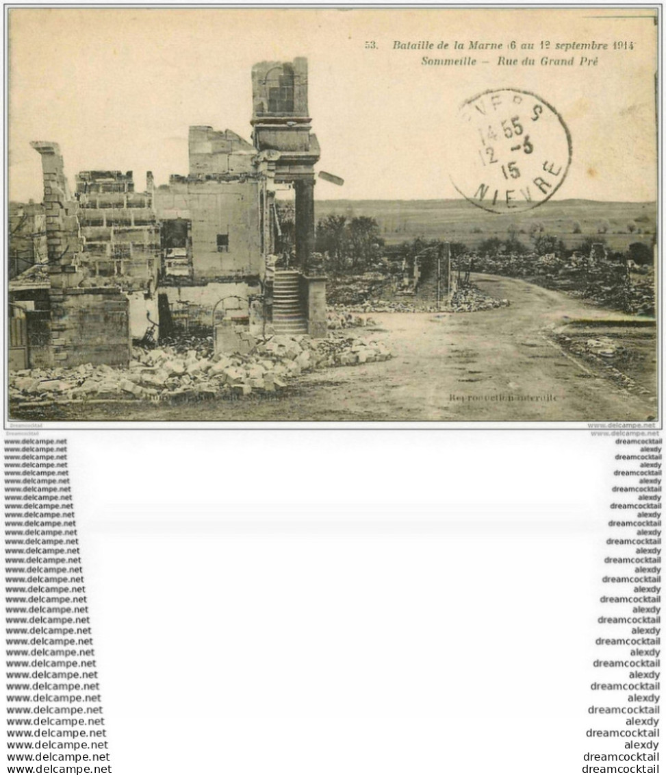 51 SOMMEILLE. Rue Du Grand Pré 1915 - Rilly-la-Montagne