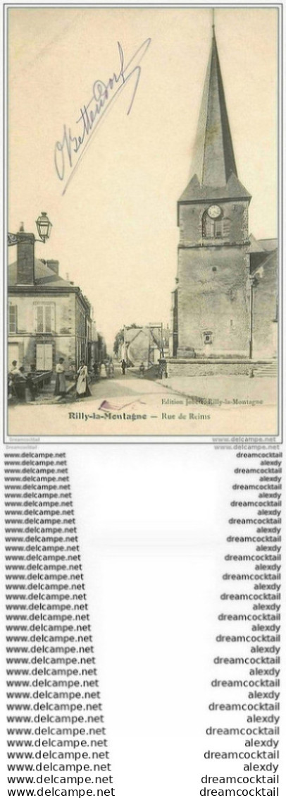 51 RILLY-LA-MONTAGNE. L'Eglise Rue De Reims 1904 - Rilly-la-Montagne