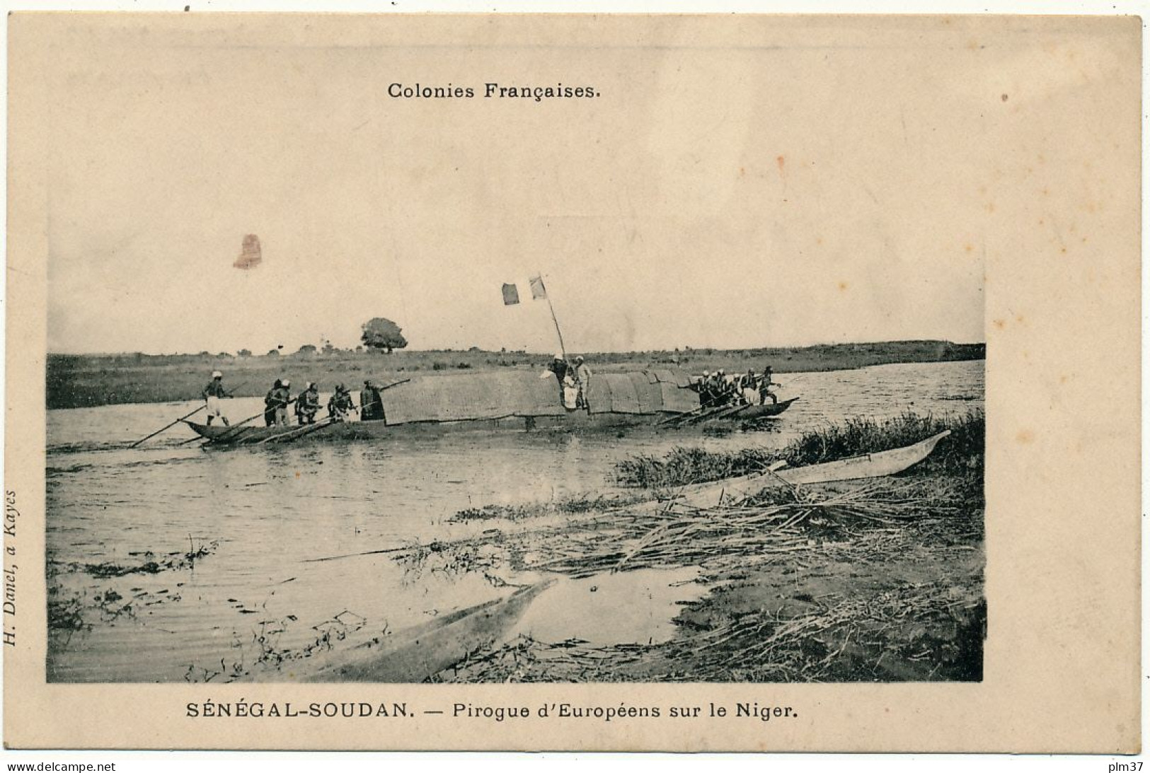 SOUDAN - Pirogue D'Européens Sur Le Niger - Mali