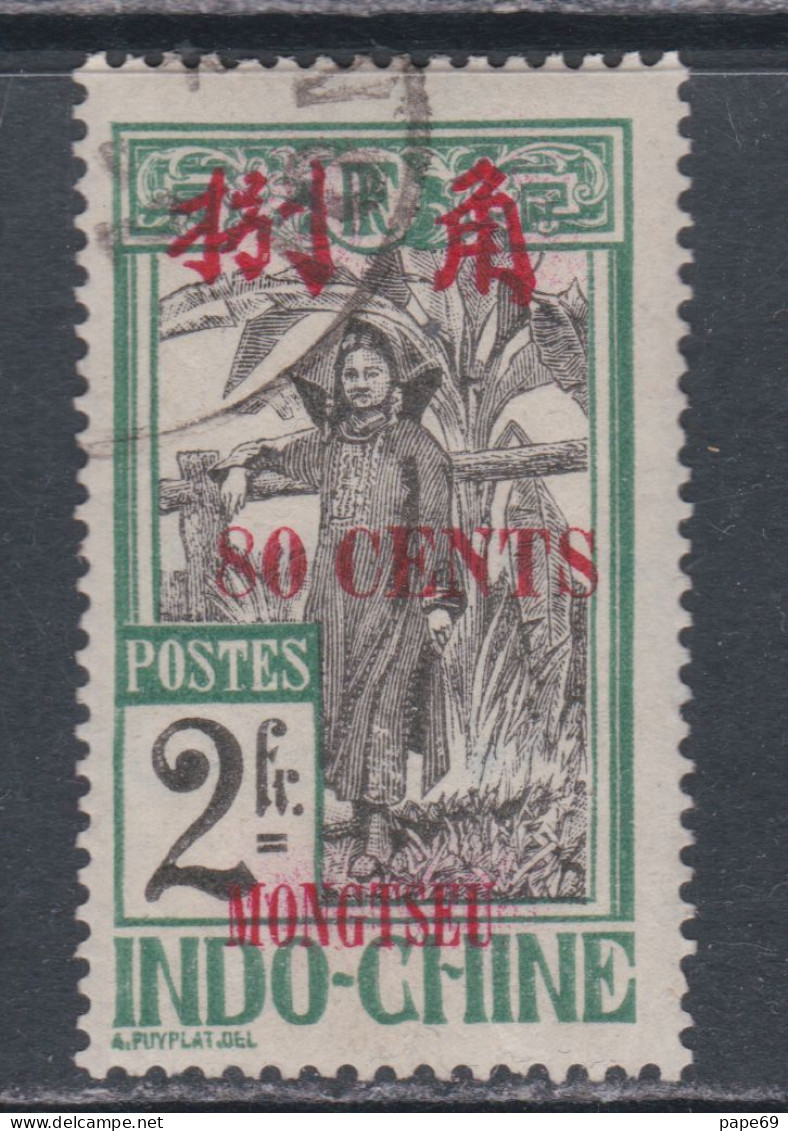 Mong-tzeu  N° 65 O  Partie De Série : Timbres D'Indochine Surchargés : 80 C. Sur  2 F. Vert Oblitéré Sinon TB - Oblitérés