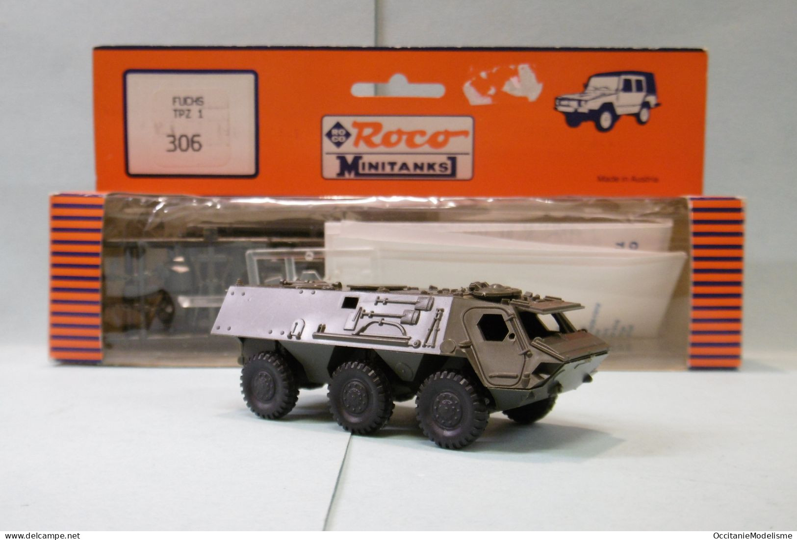 Roco Minitanks - FUCHS TPZ 1 Amphibie Militaire 6x6 Réf. 306 HO 1/87 - Véhicules Routiers